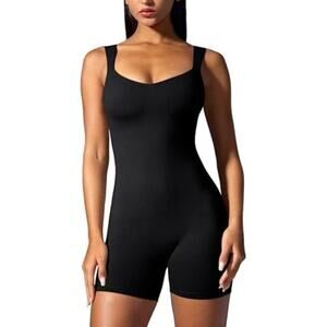 Vilanva Jumpsuit Unitard One Piece Workout Bodysuit Activewear Women Sz L